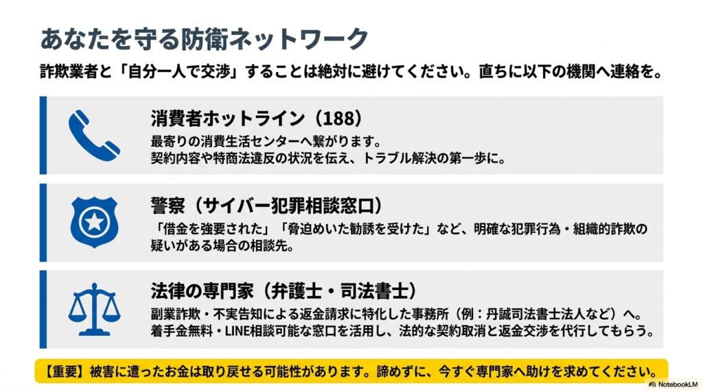 公的機関へ相談する