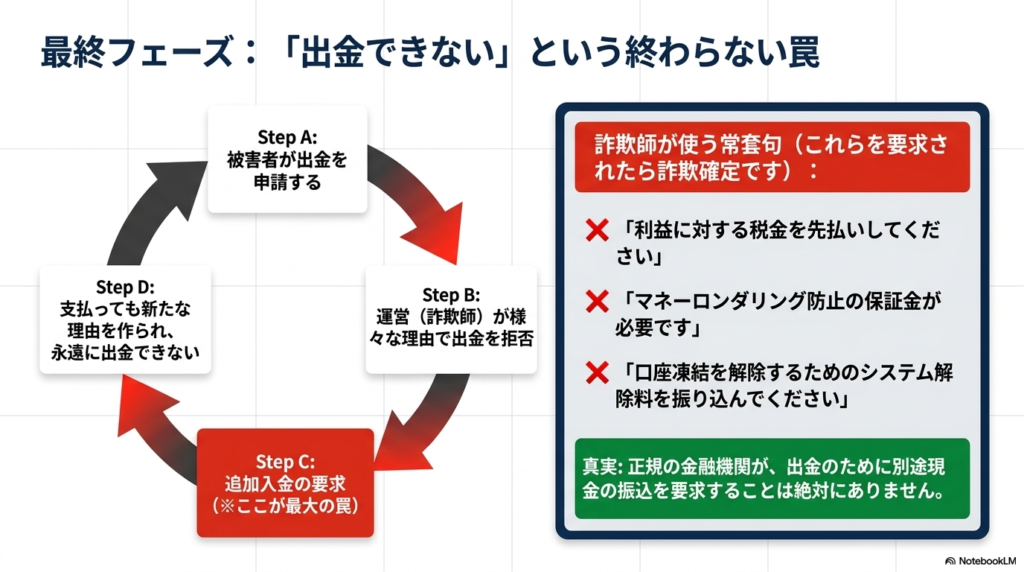 出金時に発生する典型的な問題