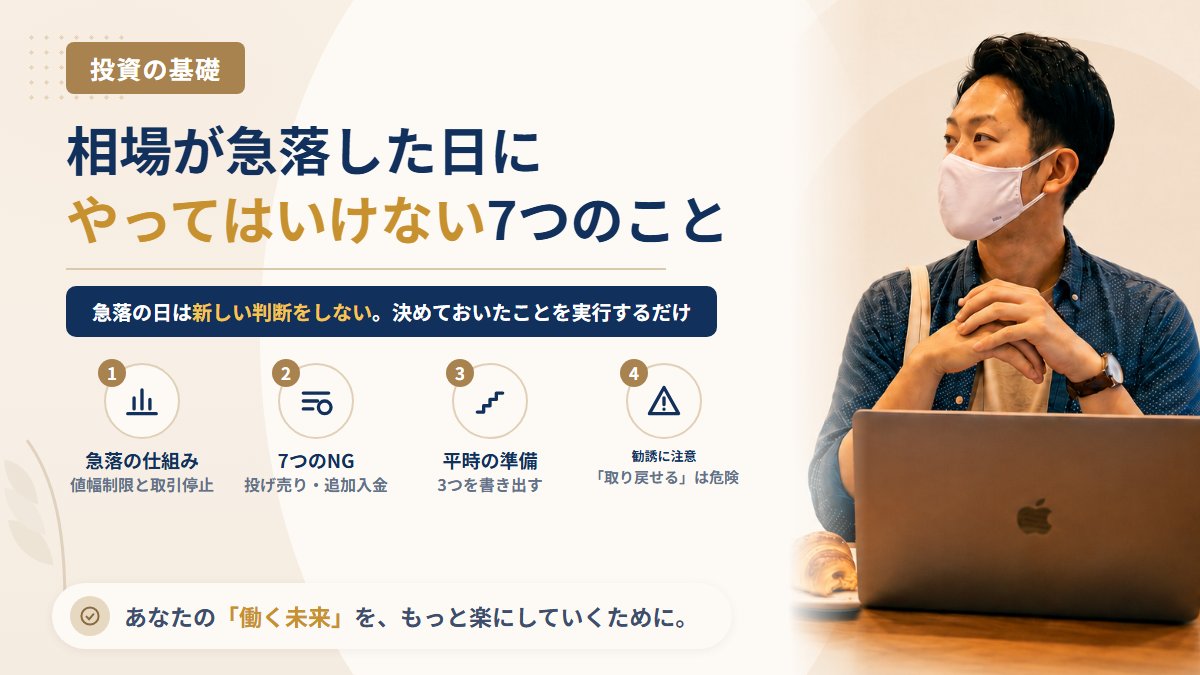 相場が急落したときにやってはいけない7つのこと｜慌てて売る・資金を足す・レバレッジの前に確認する手順