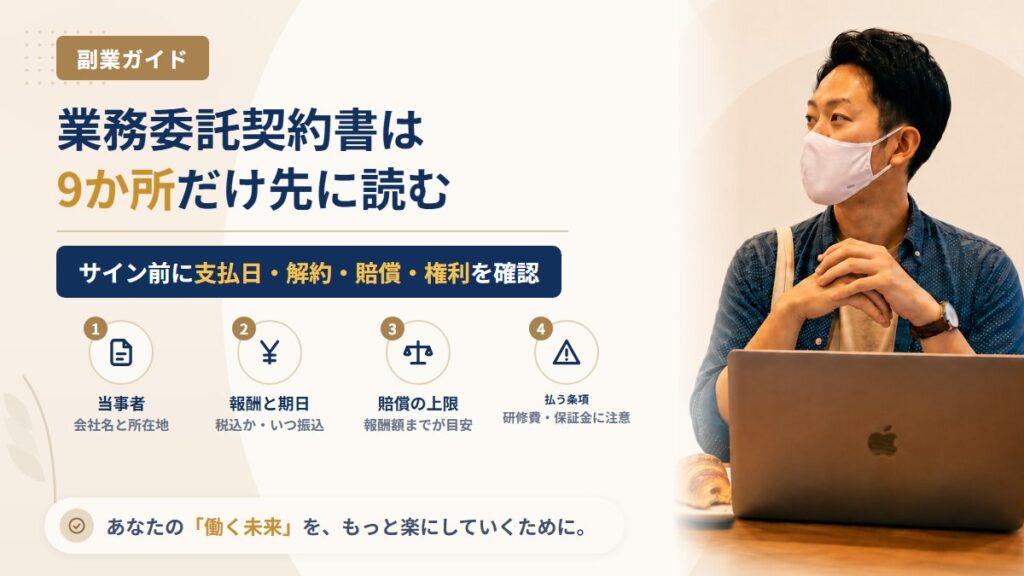 副業の業務委託契約書はどこを見る？サイン前に確認する9か所のチェックリスト