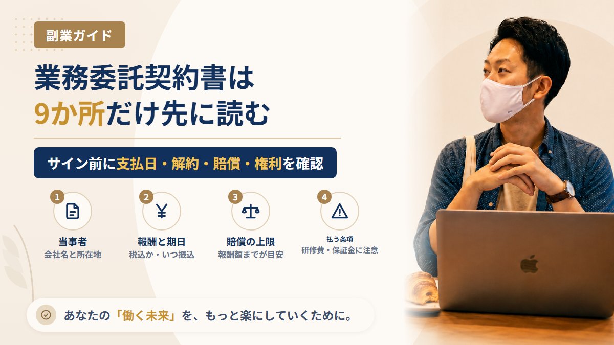 副業の業務委託契約書はどこを見る?サイン前に確認する9か所のチェックリスト