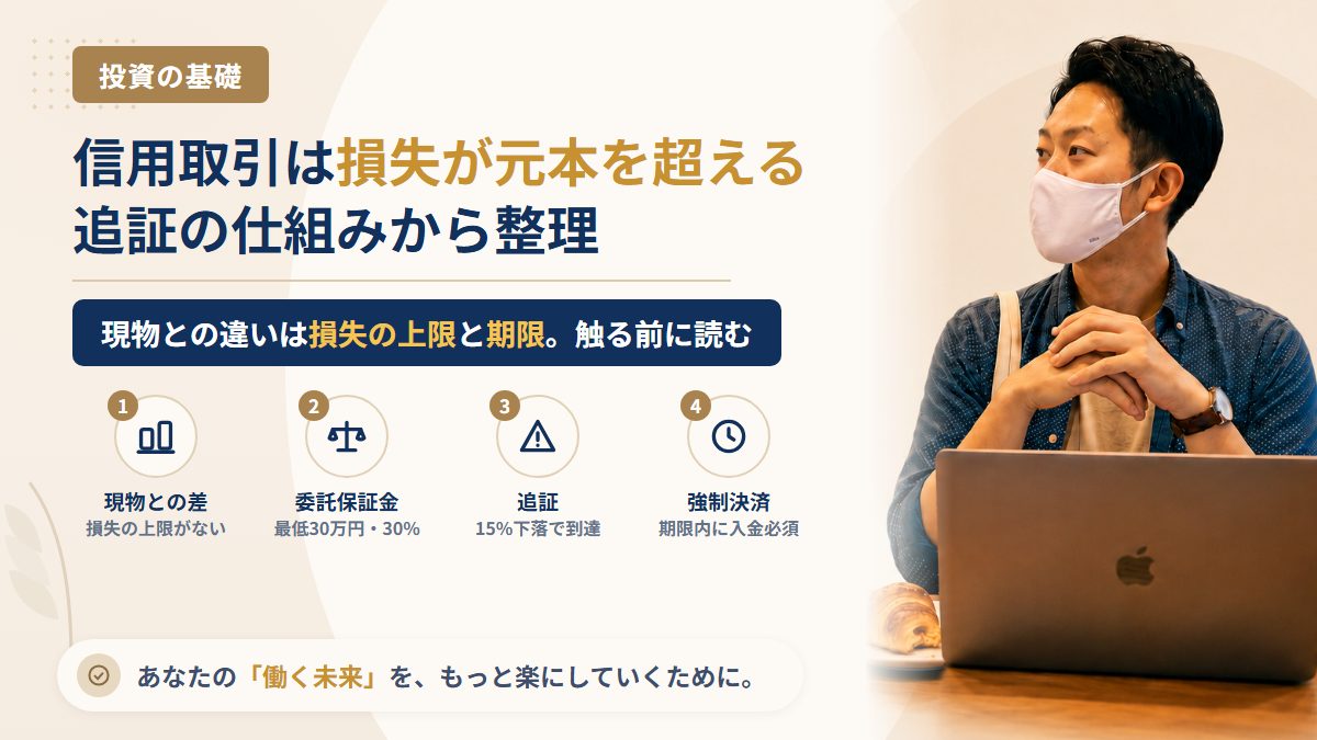 信用取引とは?現物取引との違いと、追証が発生する仕組みを損失の出方から整理