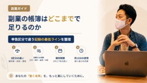 副業の帳簿は何を残せば足りる？雑所得・白色・青色で違う記録の最低ライン