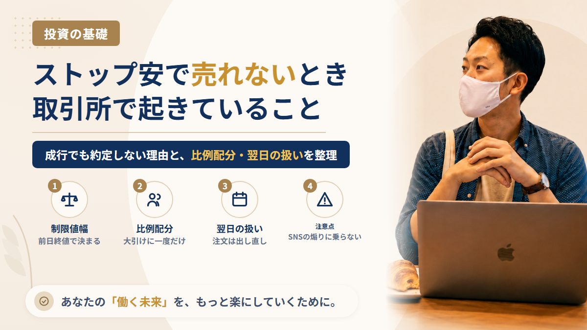 ストップ安で売れないのはなぜ?値幅制限の仕組みと、比例配分・翌日に起きること