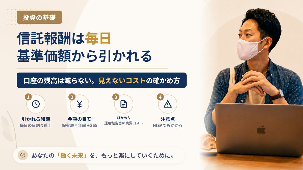 投資信託の信託報酬はいつ・どうやって引かれる？口座から引き落とされないコストの確かめ方